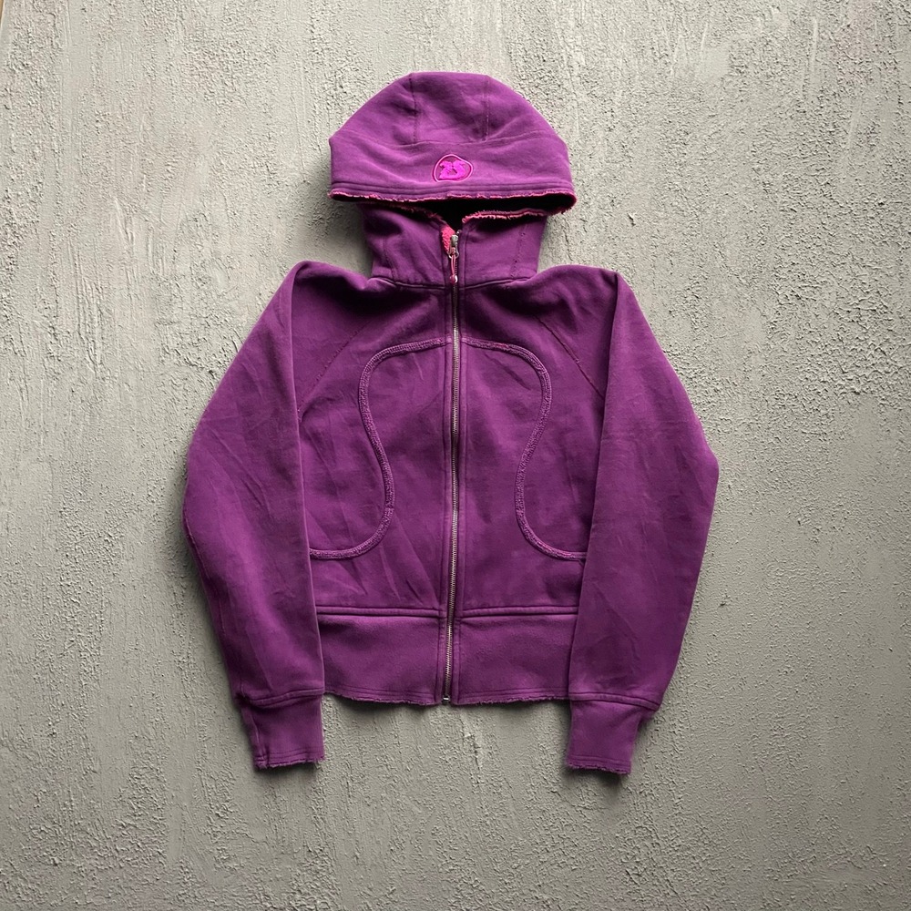 Lululemon Raw Hem Scuba Full Zip Hoodie Women Size 6 Purple